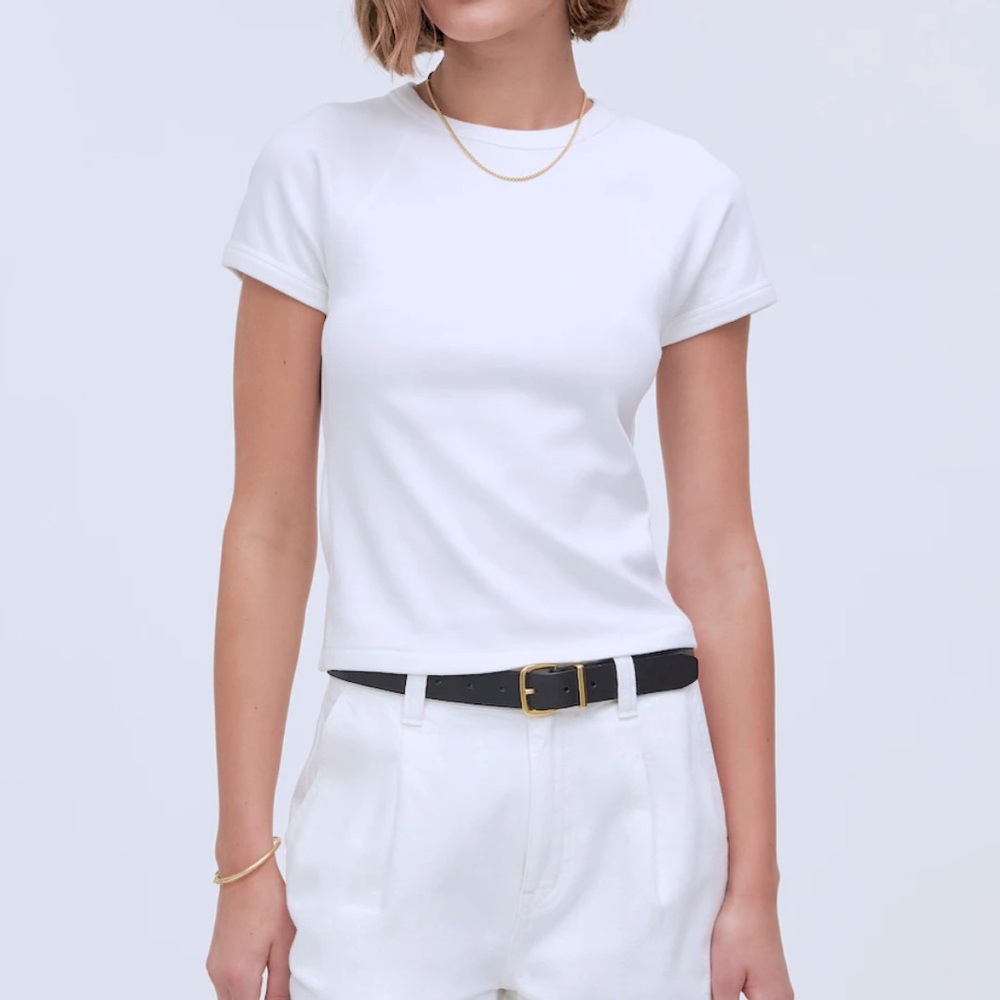 MADEWELL Babydoll ribbed NWT raglan sleeve tee size XL